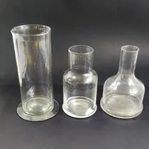 Comprar Trio Antigo De Vasos Garrafas Em Vidro Frances 652 Rrdeco