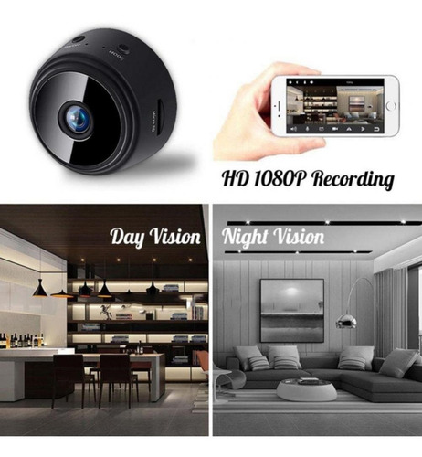 Mini Cámara Espia A9 Vigilancia Wifi 1080p Visión Nocturna