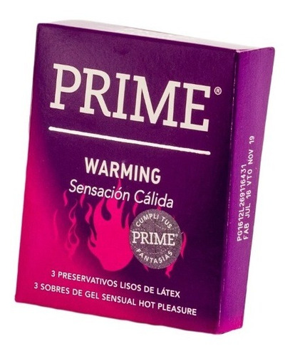 Imagen 7 de 10 de Preservativos Prime Warming X72 Unidades Mayor Temperatura