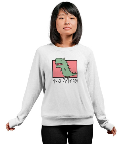 Sudadera Sueter Dinosaurio Japonés Estampado Dibujo Unisex