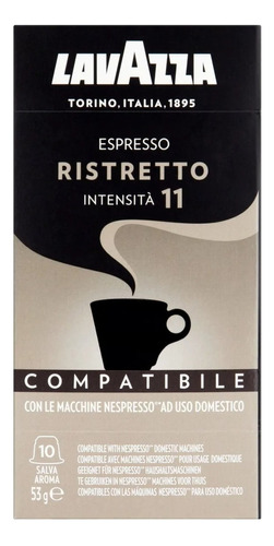  Café espresso ristretto en cápsula Lavazza sem glúten