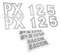 Comprar Calcos Baccio Px 125f + Insignias Con Resina | Kit Completo
