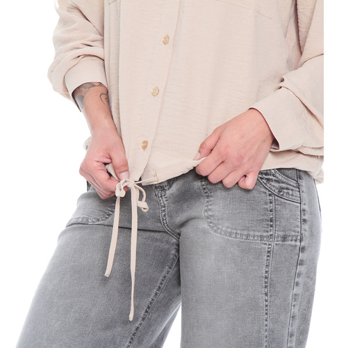 Blusa Wados Con Cintura Ajustable Y Bolsillos