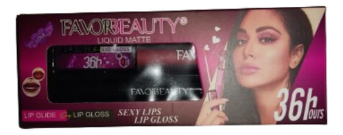 Labial Líquido + Delineador De Labios Favor Beauty