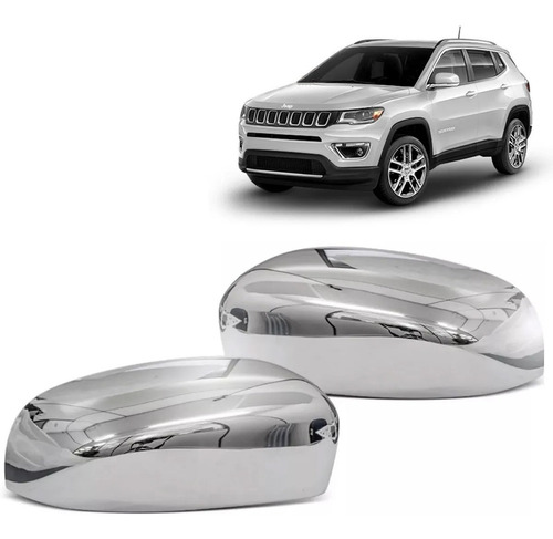 Aplique Capa Cromada Retrovisor Jeep Compass 2016