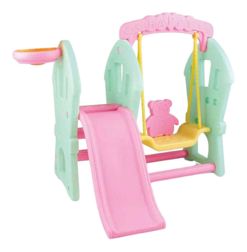 Dollhouse Amusement Park Play Slide Swing Accesorios Para