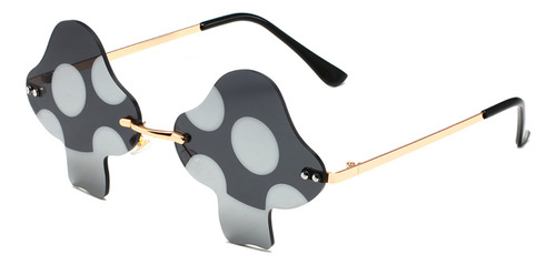 Lentes De Sol Mushroomhead Gafas Hongo Rave Mushroomhead Negro Negro Dorado