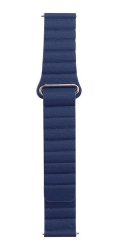 Pulseira 20mm Couro Loop Para Amazfit Bip - Amazfit Gtr 42mm Cor Azul-marinho