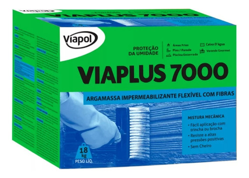 Argamassa Impermeabilizante Viaplus7000 Flexivel 18kg Viapol