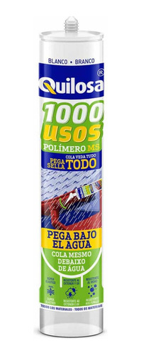 Sellador Polimero Ms 1000 Usos Pega Todo Quilosa Tubo 300ml