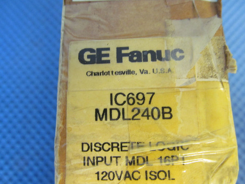 Ge Fanuc Discrete Logic Input Module Ic697mdl240b 120vac Dde