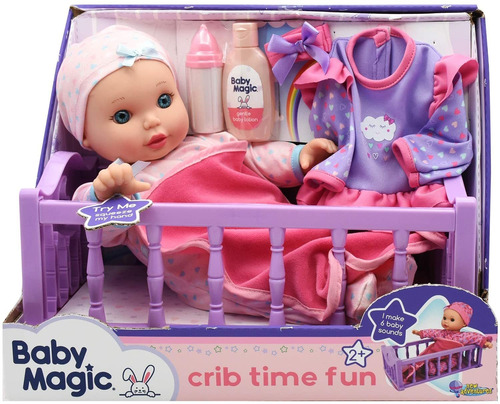 Muñeca Con Cuna Baby Magic