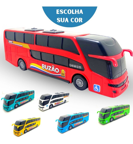 Ônibus 2 Andares Brinquedo Barato Infantil Menino Carrinho