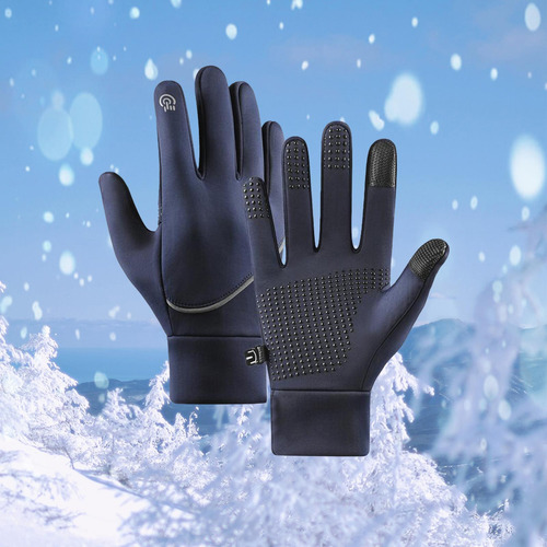 Guantes De Invierno Con Pantalla Táctil, Azul Talla M
