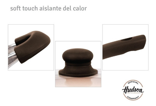 Imagen 2 de 9 de Bateria De Cocina Antiadherente Ceramico Hudson 5 Piezas