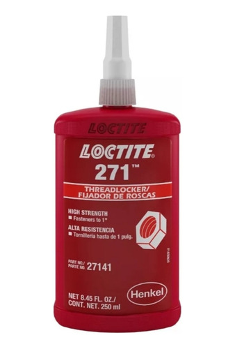 Loctite 271 Resistente Alta Botella (250 Ml) (2 Piezas).