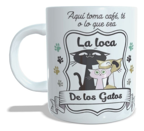 Taza De Café Personalizada Gato 325ml