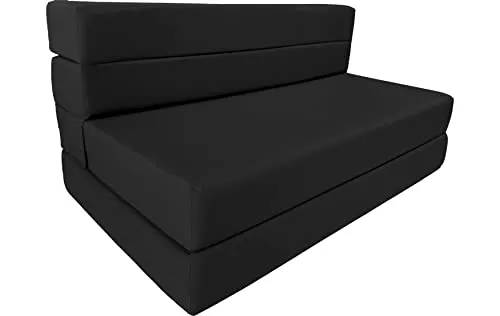 Sofá cama plegable color gris de espuma, 6 pulgadas. Grosor x 32 pulgadas,  ancho x 70 pulgadas. Cama de Invitados, cama plegable con espuma de alta