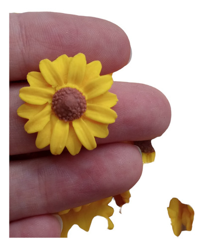 30 Apliques Girasoles En Porcelana Fria