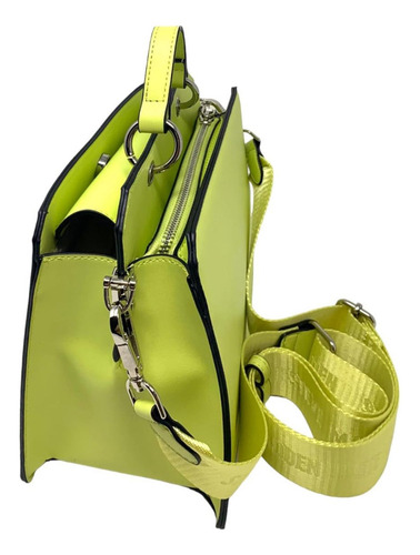 Bolsa Steve Madden Belevyn Dt618175 Acabado De Los Herrajes Níquel Color Verde Lima Correa De Hombro Verde Lima Diseño De La Tela Liso