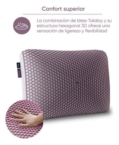 Travesseiro Latex, Luuna Grid Tech, Suporte E Conforto, Macio, 65x40cm