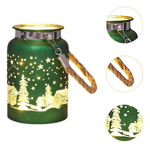Lámpara De Noche Decorativa Navideña Led Estilo Vintage,