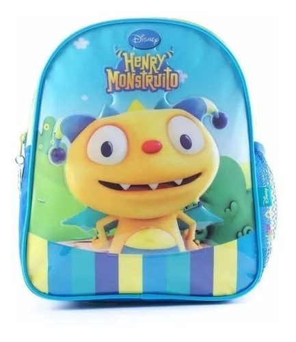 Mochila Espalda Henry Monstruito 11 PLG Wabro - Art. 69400 Color Azul