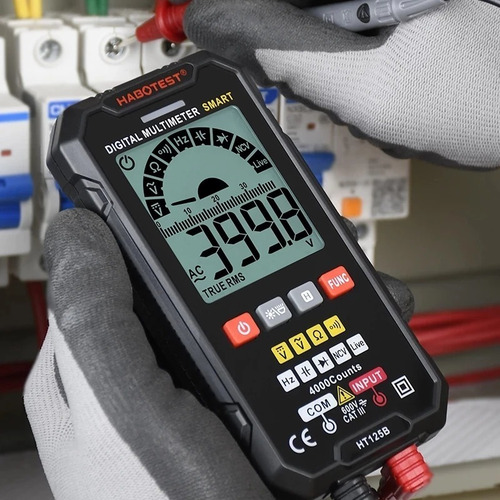 Imagen 3 de 6 de Multimetro Inteligente Ht125b Profesional Tester Capacimetro