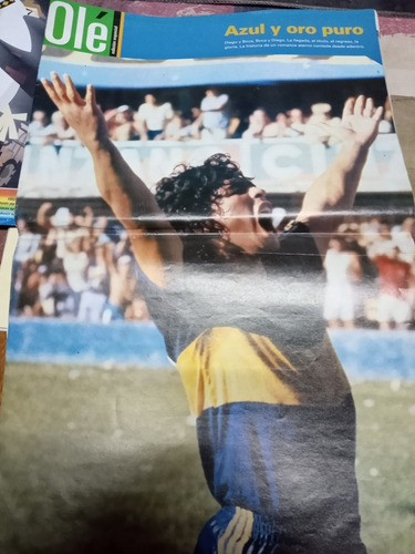 Revista Azul Y Oro Puro De Olé, Todo Diego En Boca Juniors. (Usado)