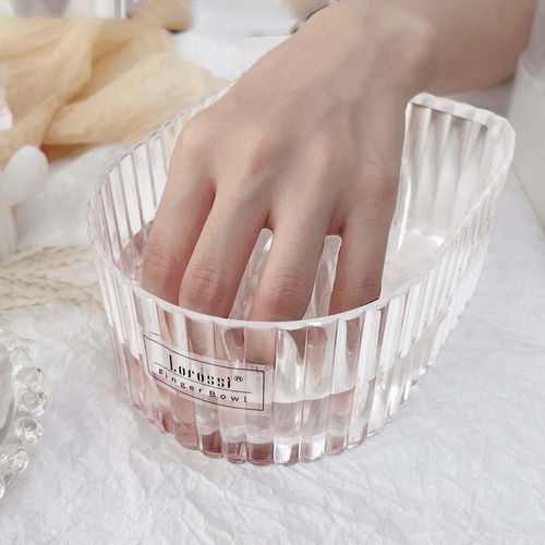 4 Recipiente Para Remojo De Uñas Nail Art Tool Powder Claro