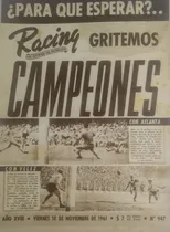 Comprar Revista Racing 947 Vélez 0 Racing 1,racing 2 Atlanta 0