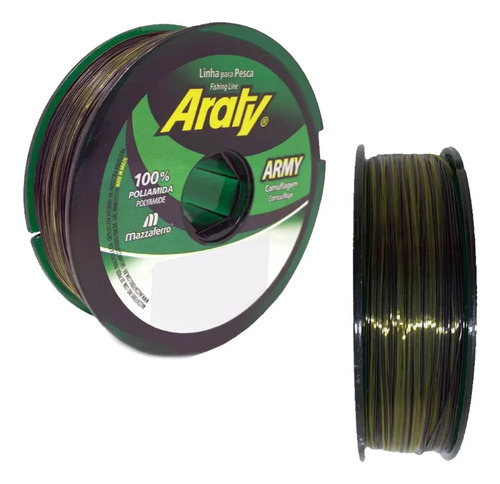 Nylon Tanza Araty Army Camuflada 0.50mm 16,3 Kg X 100 Metros