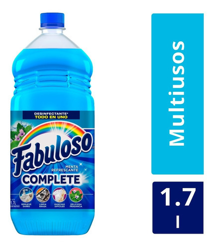 Limpiador Fabuloso Complete Menta Refrescante líquido 1.7l