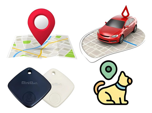 Rastreador Smart Air Tag Localizador De Objetos Para iPhone Cor Preto