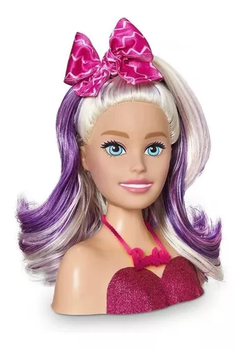 Boneca Barbie Busto Styling Head Frases Penteados Maquiagem - R$ 265