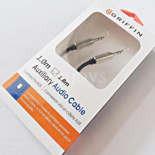 Imagen 2 de 3 de Cable Audio Aux Griffin Plug 3.5mm M 90cms