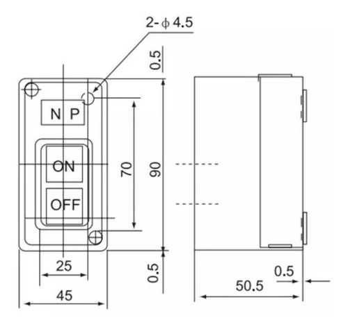Imagen 4 de 4 de Cbsp-330 Cntd Interruptor Botonera 3polos-30amp