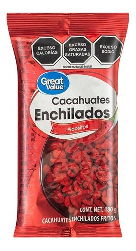9 Pzas Nuevo Cacahuates Great Value Enchilados Picositos 180
