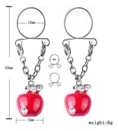 Joyería Corporal Sin Perforar, Con Clip, Pezón Con Diamantes