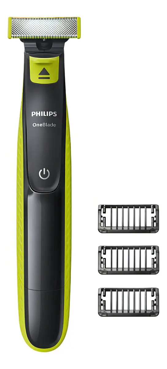 Philips Oneblade Qp2724/10 Afeitadora Recorta Rostro C/ Usb Color Negro