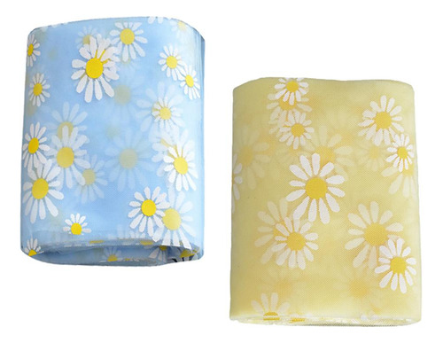 2x 5.5yd Tela De Flores De Encaje Fino Adornos De Costura