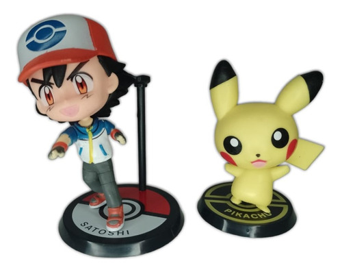 Figura Pokémon Ash Y Pikachu 10cm 