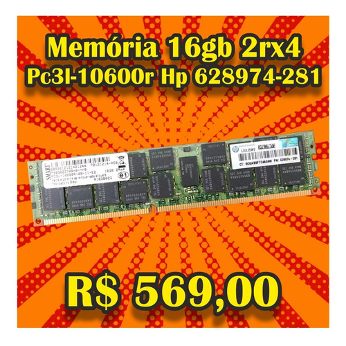Memoria 16gb 2rx4 Pc3l-10600r M393b2g70h0-yh9 Hp 628974-281