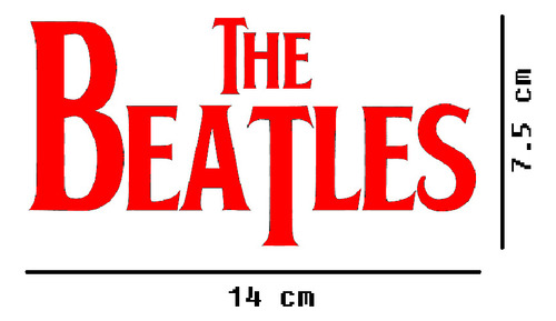 The Beatles Logo Sticker Vinil 2 Piezas $135 Mikegamesmx