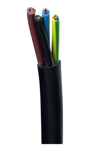 Cable 6oma Negro 4x2mm Autorizado Ute(rollo 10mts)