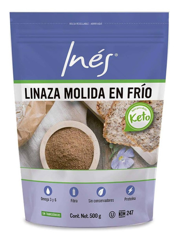 Linaza Molida Inés en Frío 500g