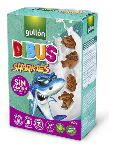 Galletitas Sin Gluten Sharkies Dibus Gullon X200 Grms *gs*