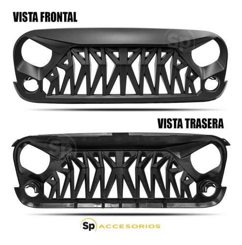 Parrilla Angry Shark Jeep Wrangler Jk 2007-2017