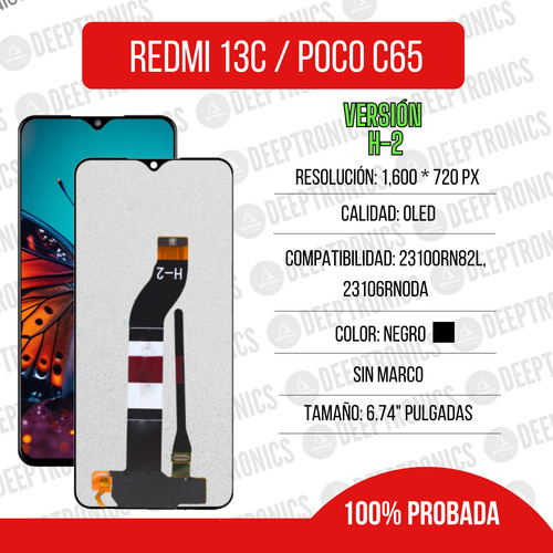 Pantalla Compatible Con Xiaomi Redmi 13c Oled (23100rn82l)