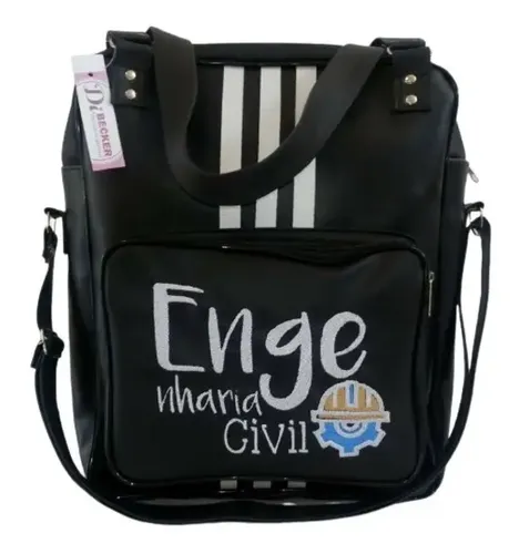 Bolsa Colegial Para Engenharia Civil (série Love) Preto Liso Níquel ...